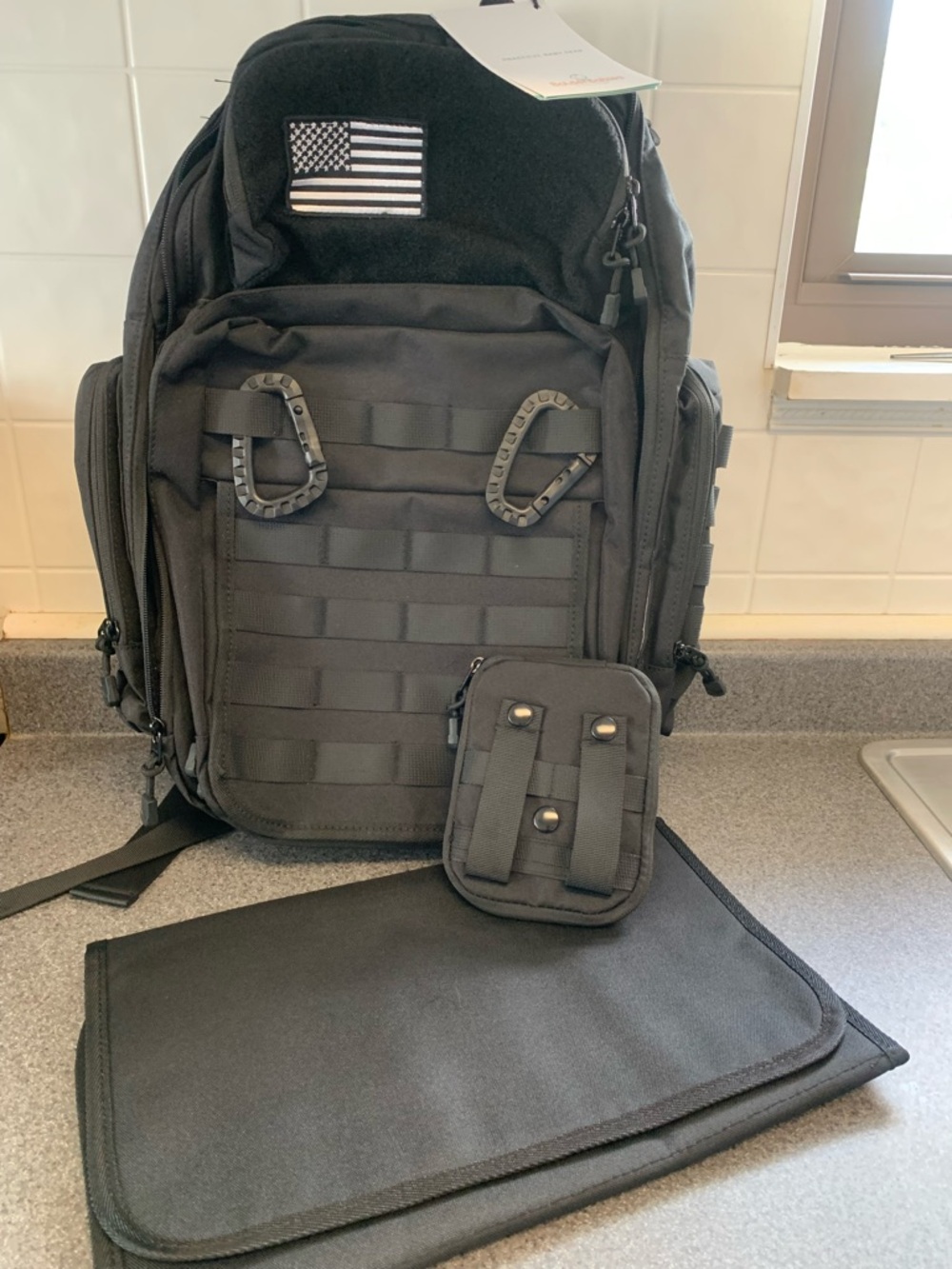 New With Tags Bolder Baby tactical Military Style Backpack Diaper Bag Dads Moms